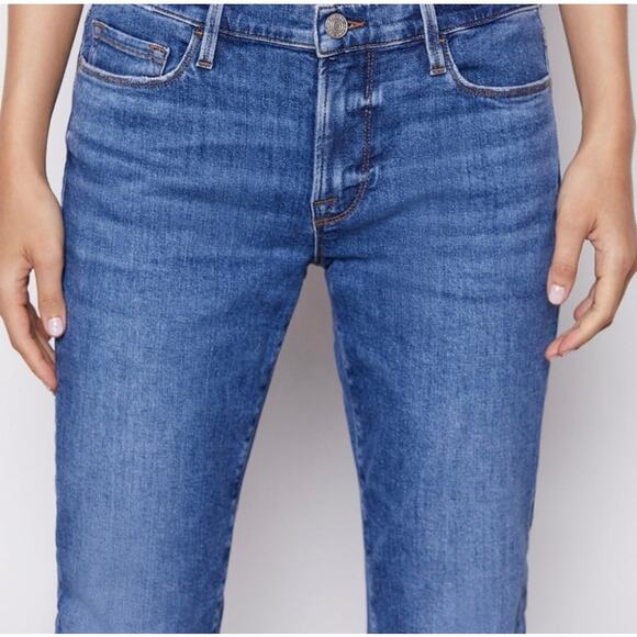 Frame - Le Garcon Mid-Rise Boyfriend Jean in Medium Blue Riley-size 24 - Picture 3 of 14